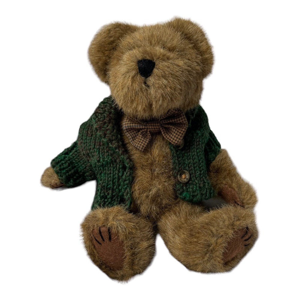 Boyds Bears J. B. Bean Plush Bear Mr. Trumbull Retired 1998 10" Brown Sweater